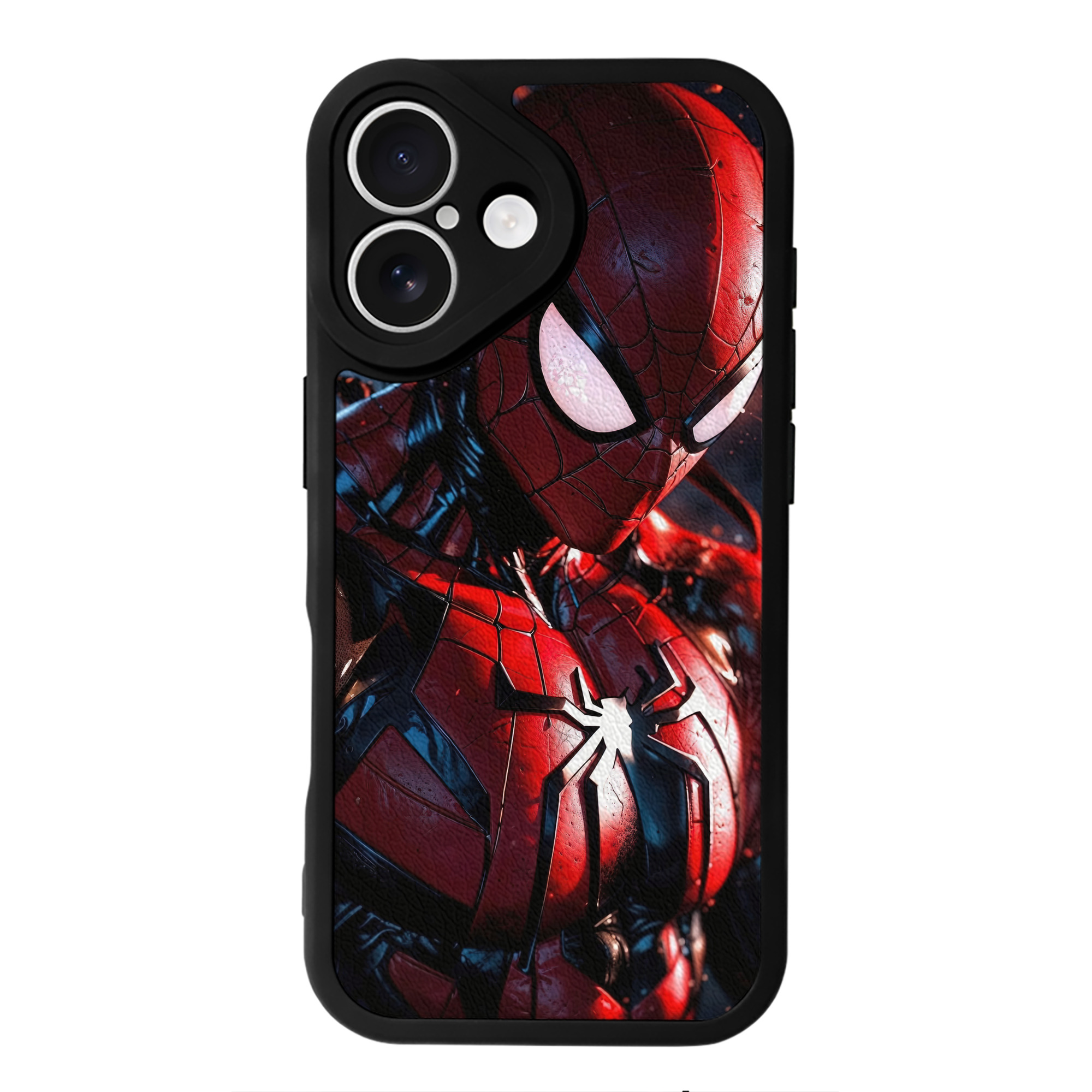 （画像用） Spider Man スパイダーマン 【iPhone 16シリーズ対応】シリコンスマホケース（レザー調） 材質：シリコン
